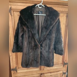 Vintage mink fur coat.